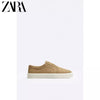 Importé  - ZARA NEW - Chaussure Homme Sport Baskets En Daim - Beige