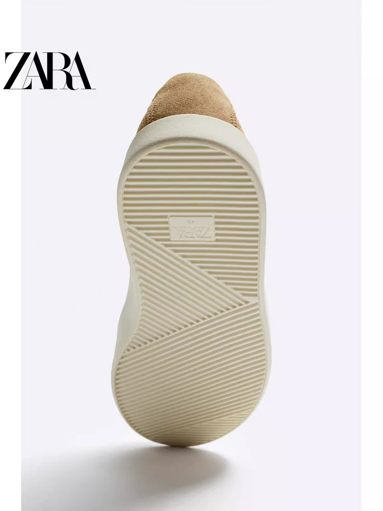 Importé  - ZARA NEW - Chaussure Homme Sport Baskets En Daim - Beige