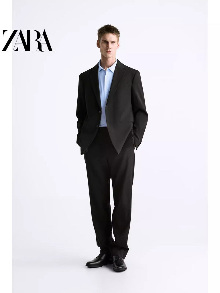 Importé - ZARA NEW - Chaussure Homme Britannique Classiques  En Cuir PU - Noir
