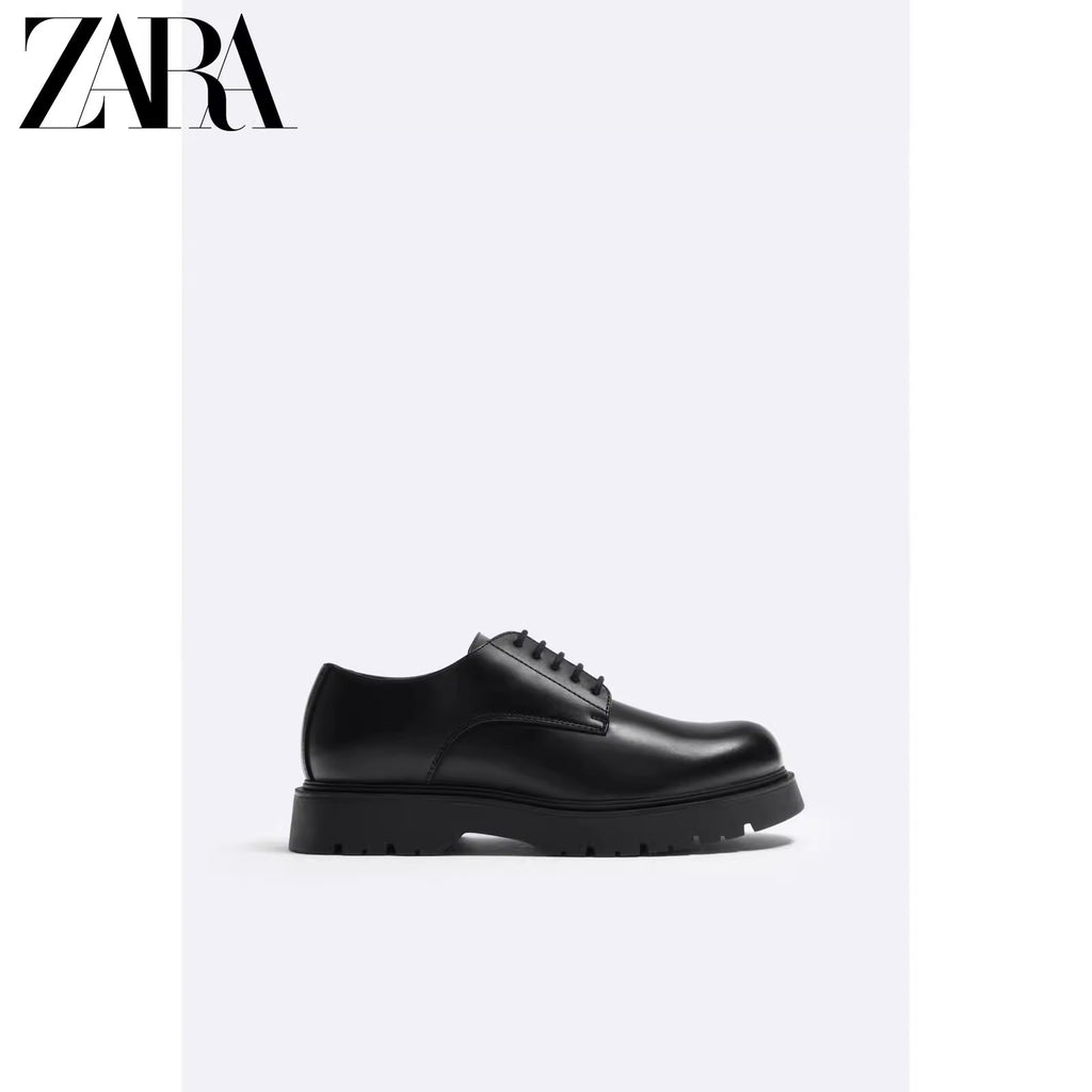 Importé - ZARA NEW - Chaussure Homme Britannique Décontractées En Cuir PU - Noir