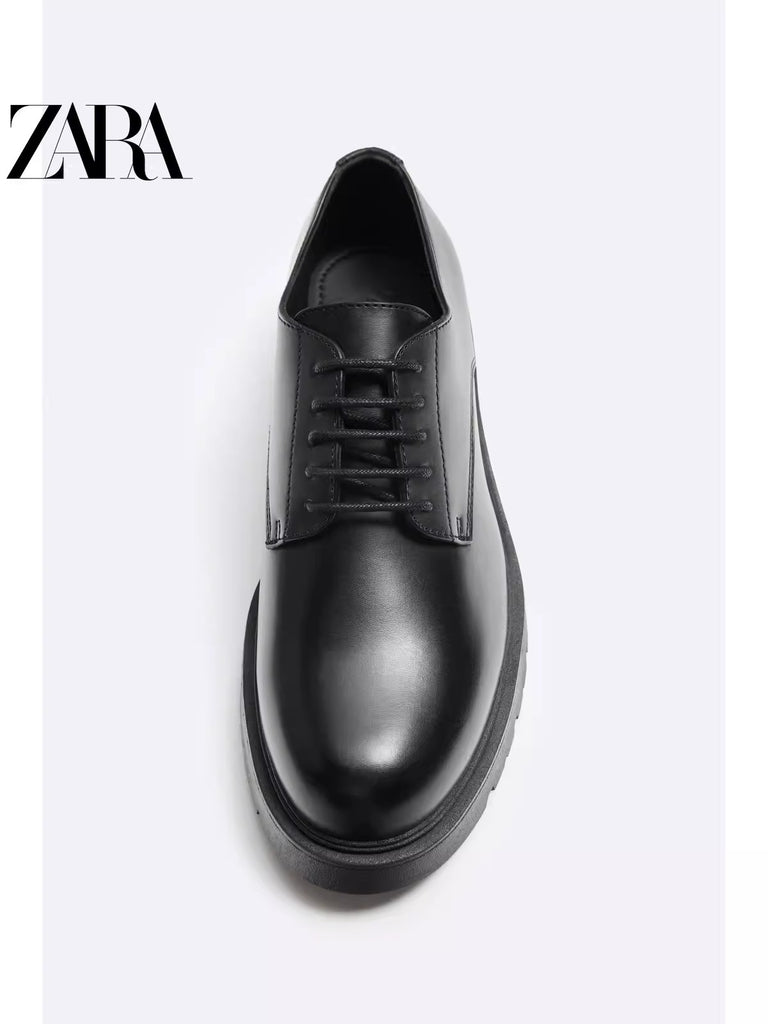 Importé - ZARA NEW - Chaussure Homme Britannique Décontractées En Cuir PU - Noir