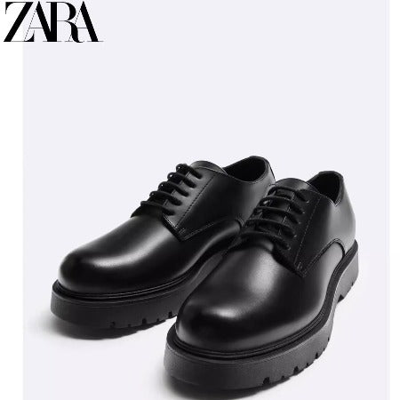 Importé - ZARA NEW - Chaussure Homme Britannique Décontractées En Cuir PU - Noir