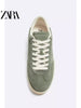 Importé  - ZARA NEW - Chaussure Homme Sport baskets En Daim - Vert
