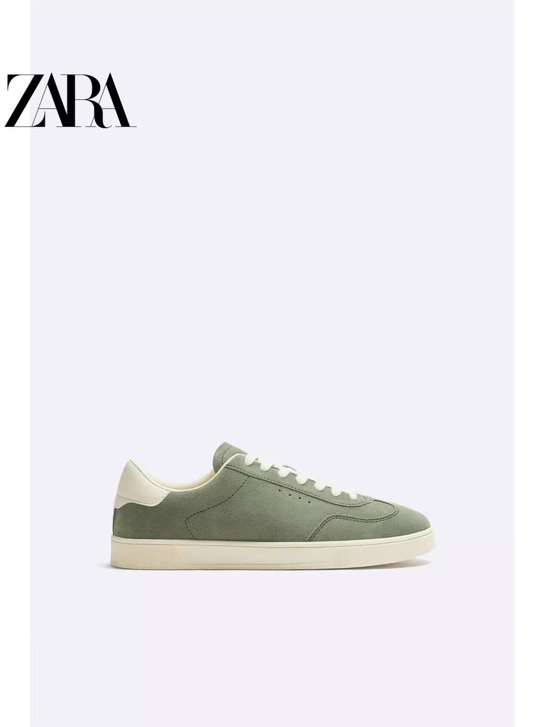 Importé  - ZARA NEW - Chaussure Homme Sport baskets En Daim - Vert