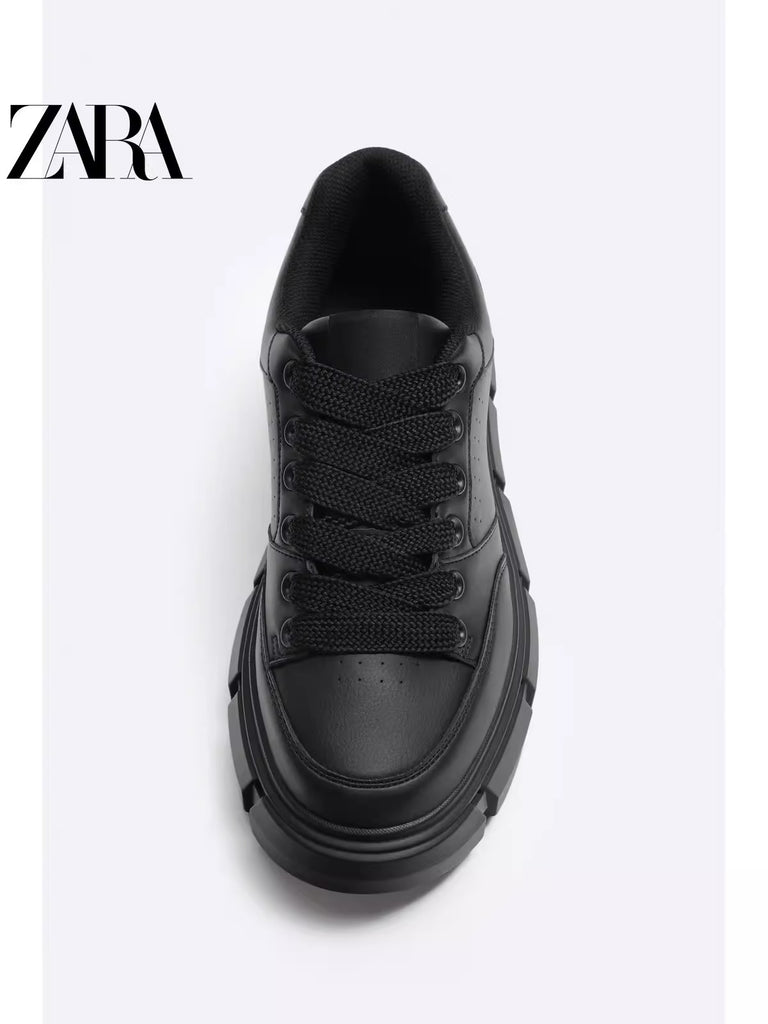 Importé  - ZARA NEW - Chaussure Homme Sport Baskets Style Rétro - Noir