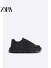 Importé  - ZARA NEW - Chaussure Homme Sport Baskets Style Rétro - Noir