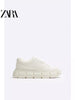 Importé  - ZARA NEW - Chaussure Homme Sport Baskets Style Rétro - Blanc