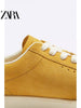 Importé - ZARA NEW - Chaussure Homme Sport Baskets En Daim - Jaune