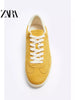 Importé - ZARA NEW - Chaussure Homme Sport Baskets En Daim - Jaune