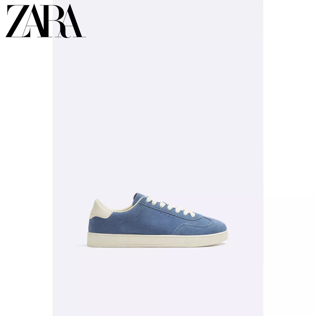 Importé - ZARA NEW - Chaussure Homme Sport Baskets En Daim - Bleu