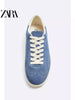 Importé - ZARA NEW - Chaussure Homme Sport Baskets En Daim - Bleu