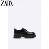 Importé - ZARA NEW - Chaussure Homme Britannique Décontractées En Cuir PU - Noir
