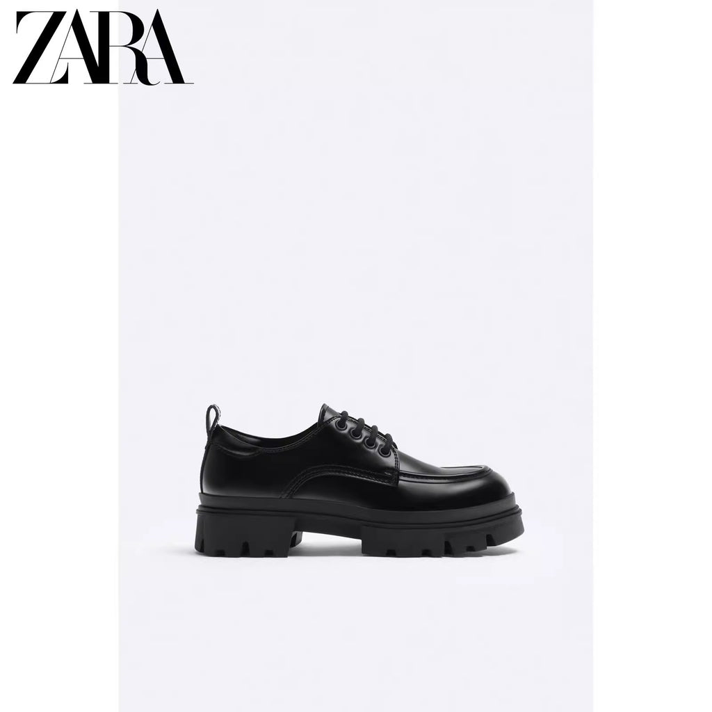 Importé - ZARA NEW - Chaussure Homme Britannique Décontractées En Cuir PU - Noir