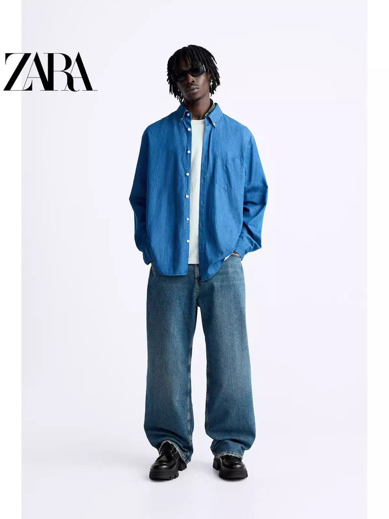 Importé - ZARA NEW - Chaussure Homme Britannique Décontractées En Cuir PU - Noir