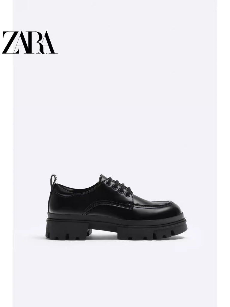 Importé - ZARA NEW - Chaussure Homme Britannique Décontractées En Cuir PU - Noir
