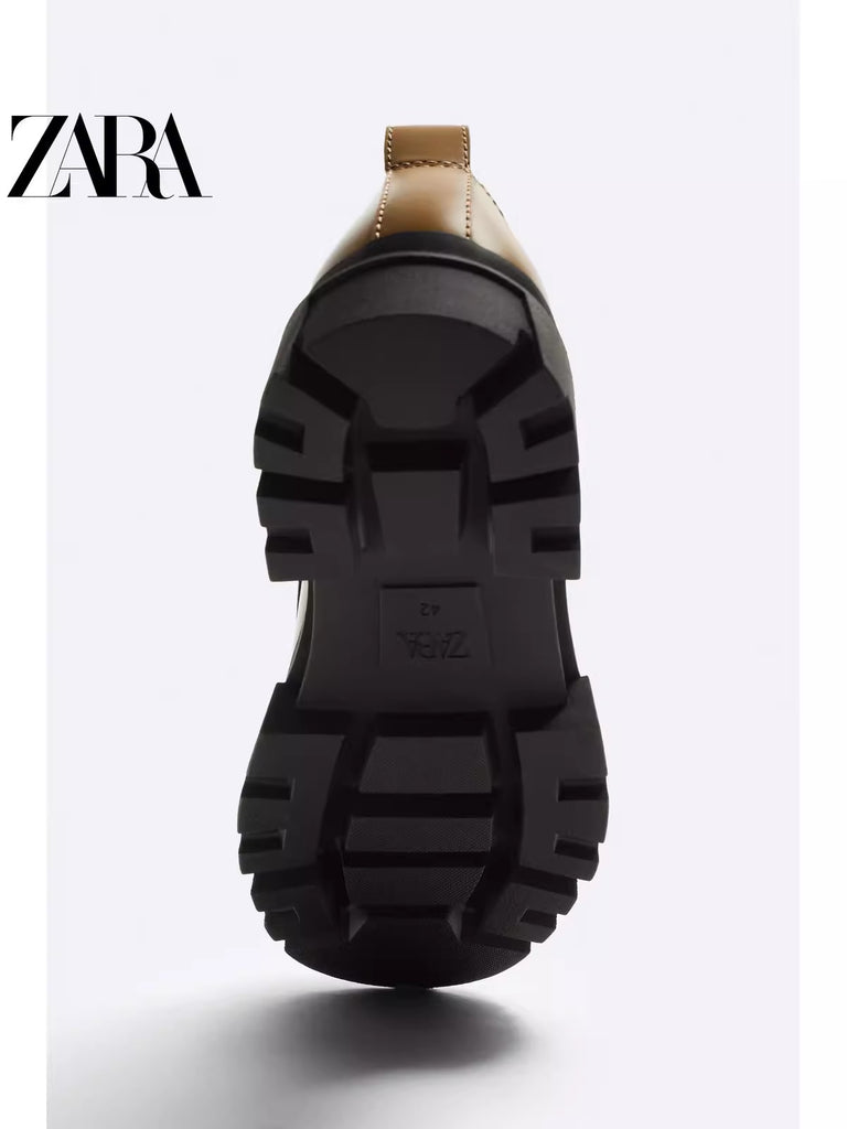 Importé - ZARA NEW - Chaussure Homme Britannique Décontractées En Cuir PU - Bleu Mer
