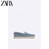 Importé - ZARA NEW - Chaussure Homme Sport Bateau  Mocassin En Cuir Daim - Bleu