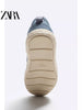 Importé - ZARA NEW - Chaussure Homme Sport Bateau  Mocassin En Cuir Daim - Bleu