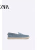 Importé - ZARA NEW - Chaussure Homme Sport Bateau  Mocassin En Cuir Daim - Bleu