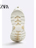 Importé  - ZARA NEW - Chaussure Homme Sport Baskets Style Rétro - Blanc
