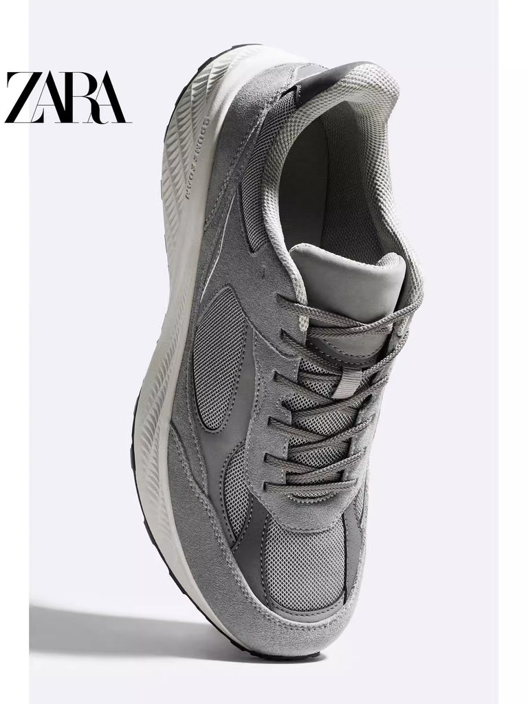 Importé  - ZARA NEW - Chaussure Homme Sport baskets Rétro Jogging - Gris