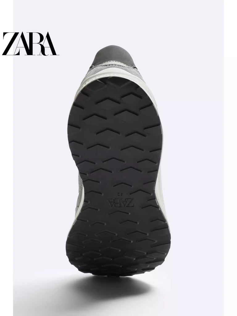 Importé  - ZARA NEW - Chaussure Homme Sport baskets Rétro Jogging - Gris