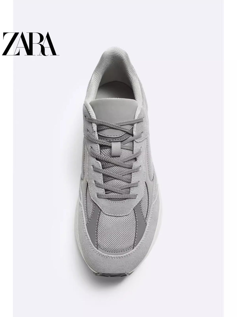 Importé  - ZARA NEW - Chaussure Homme Sport baskets Rétro Jogging - Gris