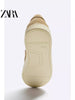 Importé - ZARA NEW - Chaussure Homme Bateau Style Mocassins En Cuir Daim - Beige