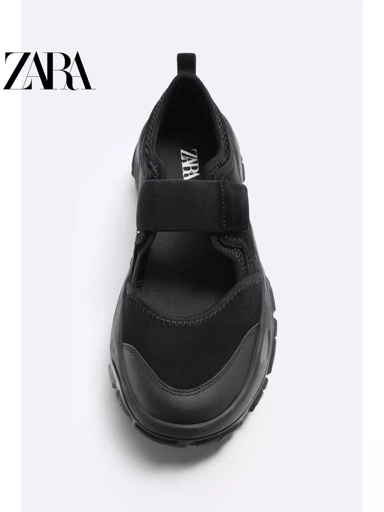 Importé - ZARA NEW - Chaussure Homme Sport Baskets Ouvert - Noir