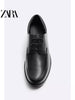 Importé - ZARA NEW - Chaussure Homme Britannique En Cuir PU - Noir