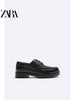 Importé - ZARA NEW - Chaussure Homme Britannique En Cuir PU - Noir
