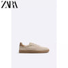 Importé - ZARA NEW - Chaussure Homme Sport Baskets En Daim - Beige