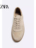 Importé - ZARA NEW - Chaussure Homme Sport Baskets En Daim - Beige