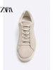 Importé - ZARA NEW - Chaussure Homme Sport Baskets Décontractées En Daim - Beige