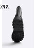 Importé - ZARA NEW - Chaussure Homme Montantes Chelsea Boots A Chaîne - Noir
