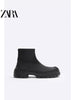 Importé - ZARA NEW - Chaussure Homme Montantes Chelsea Bottes - Noir
