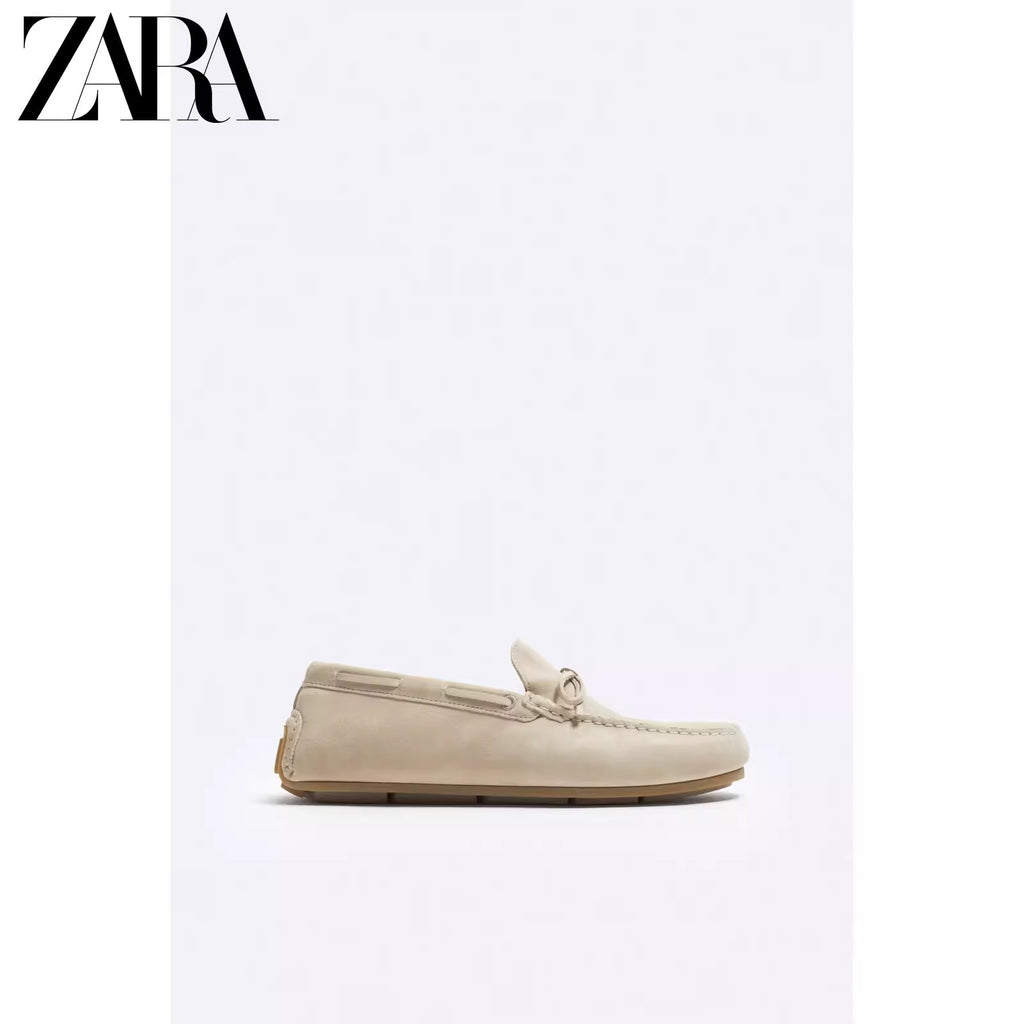 Importé - ZARA NEW - Chaussure Homme Mocassins Tod's Confort En Cuir Daim - Blanc