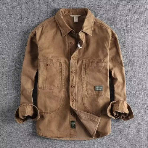 Importé - Chemise Homme Pur Coton Lourd Manches Longues