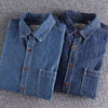 Importé - Chemise Homme Jean Denim Manches Longues