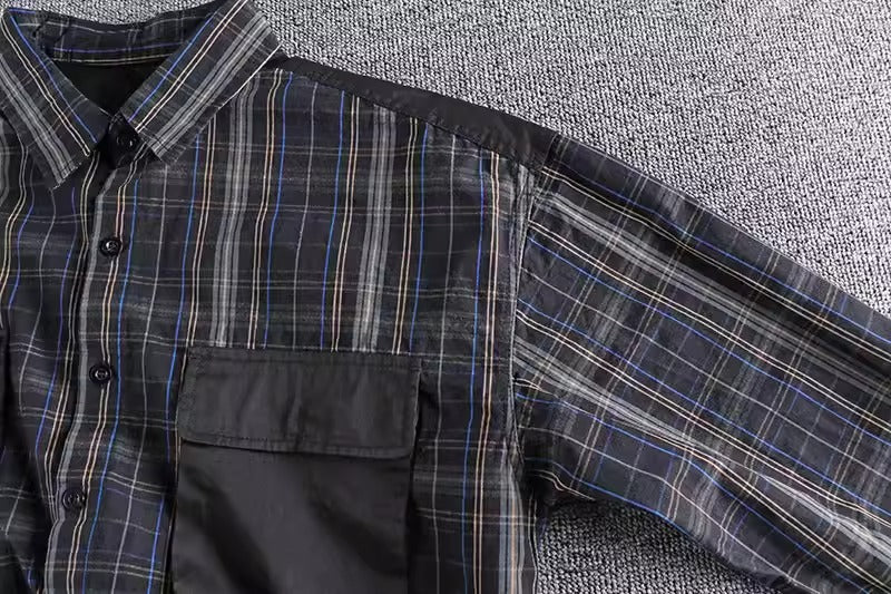 Importé - Chemise Coton Lourd Homme À Rayures Manche Longue