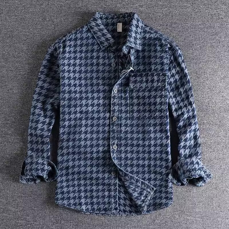 Importé - Chemise Jacket Homme Rétro Manches  Longues