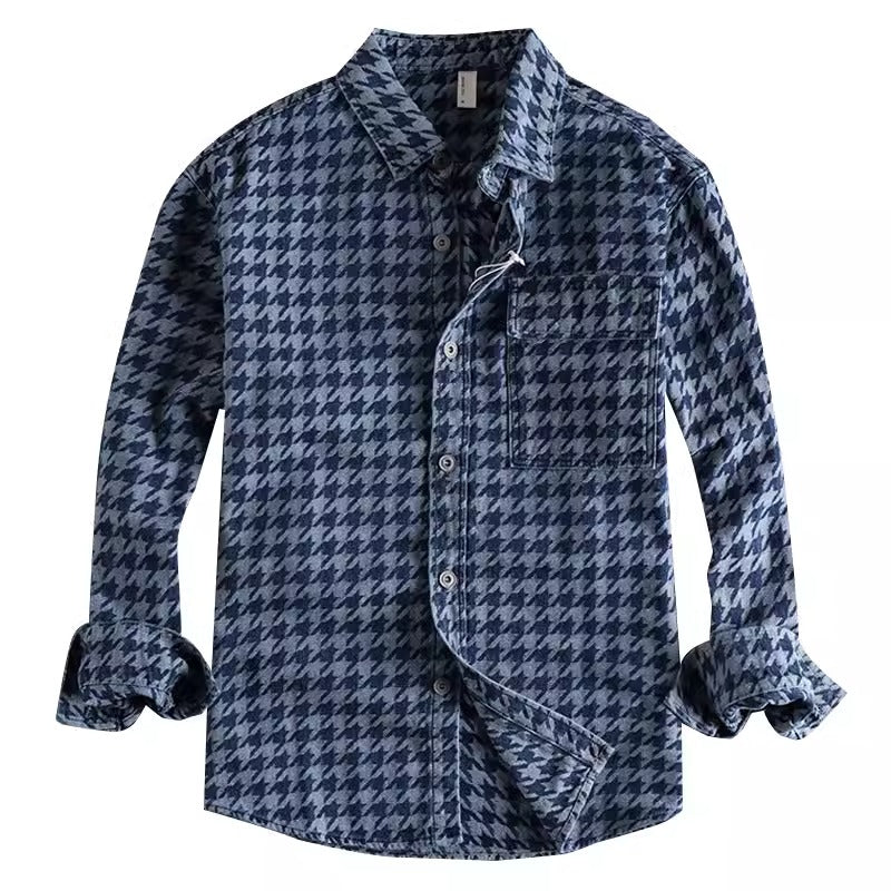 Importé - Chemise Jacket Homme Rétro Manches  Longues