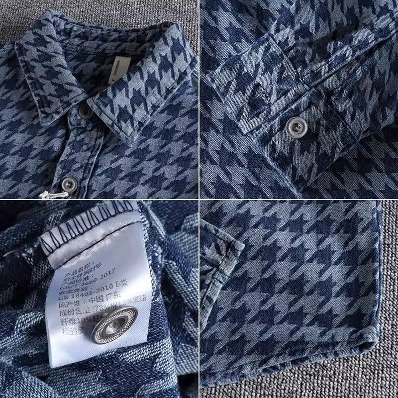 Importé - Chemise Jacket Homme Rétro Manches Longues