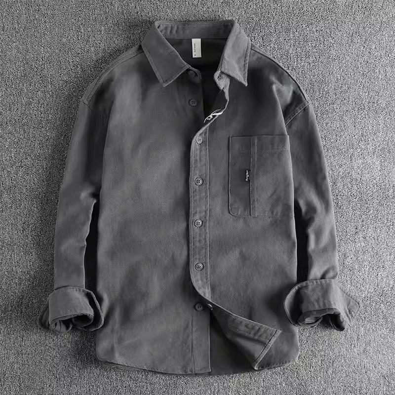 Importé - Chemise Rétro Homme Pur Coton Imprimée dans le dos