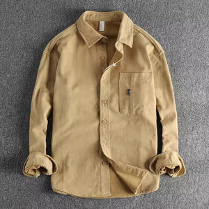 Importé - Chemise Rétro Homme Pur Coton Imprimée dans le dos