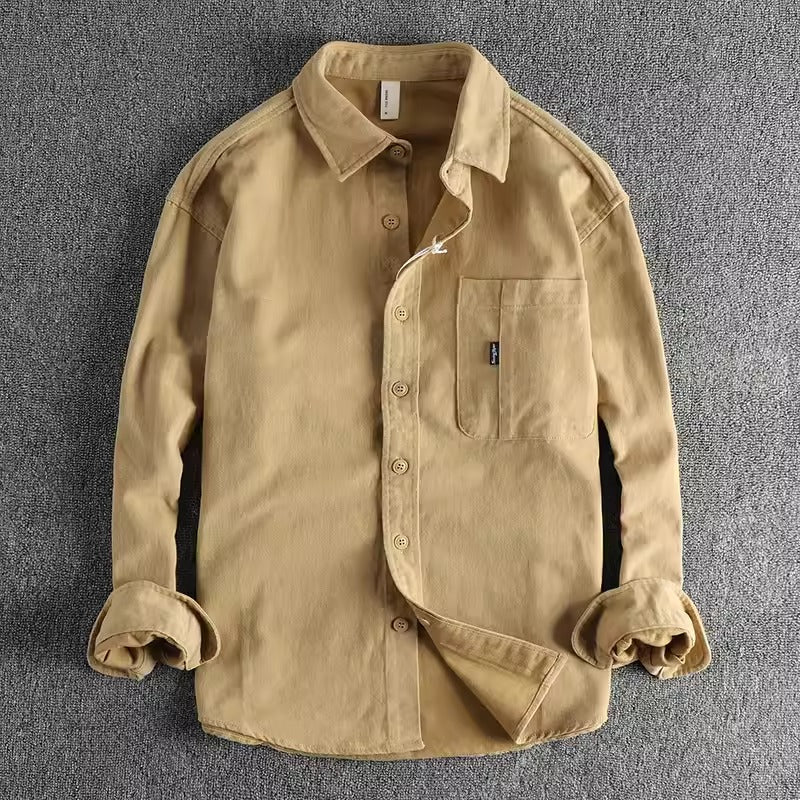 Importé - Chemise Rétro Homme Pur Coton Imprimée dans le dos