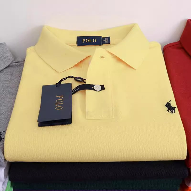 Importé - T-Shirt Polo Coton Homme Manches Courtes