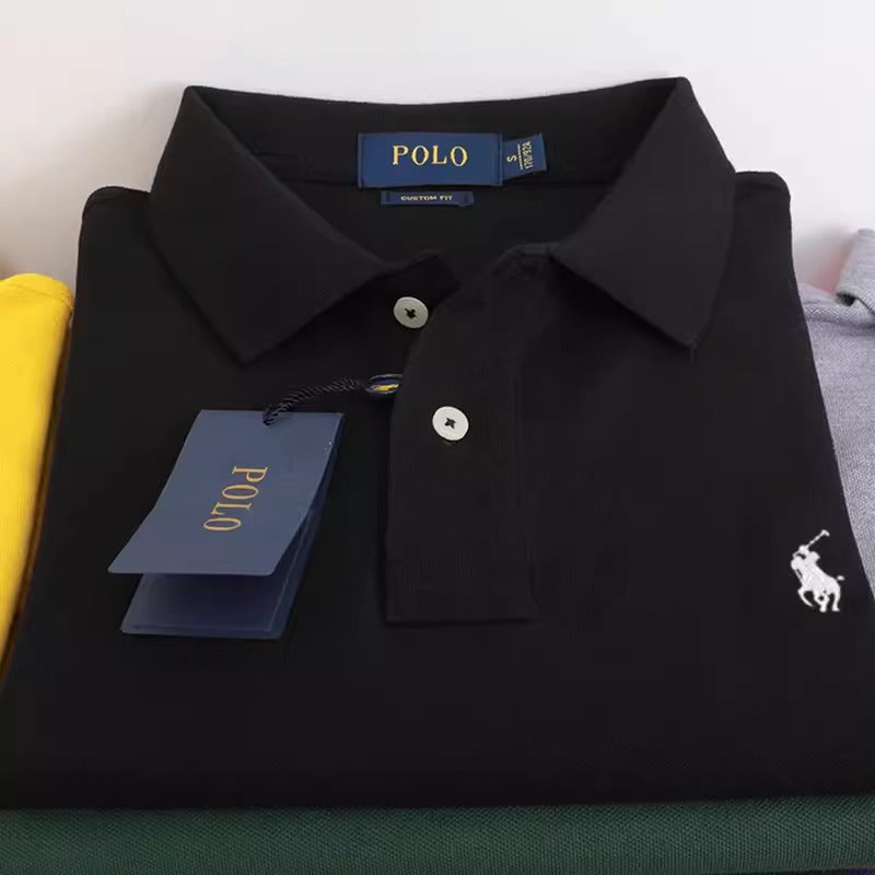 Importé - T-Shirt Polo Coton Homme Manches Courtes