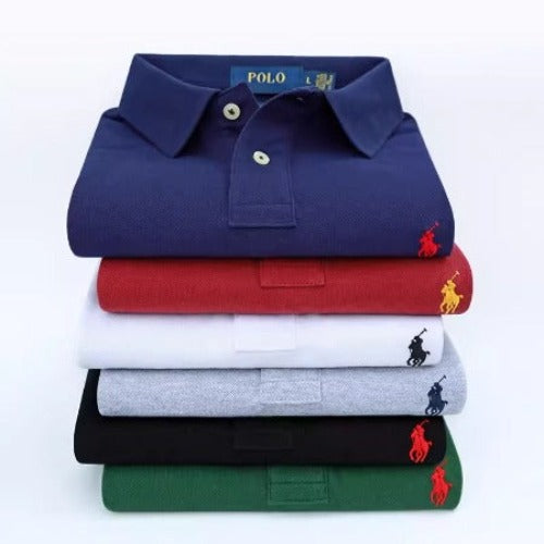 Importé - T-Shirt Polo Coton Homme Manches Courtes