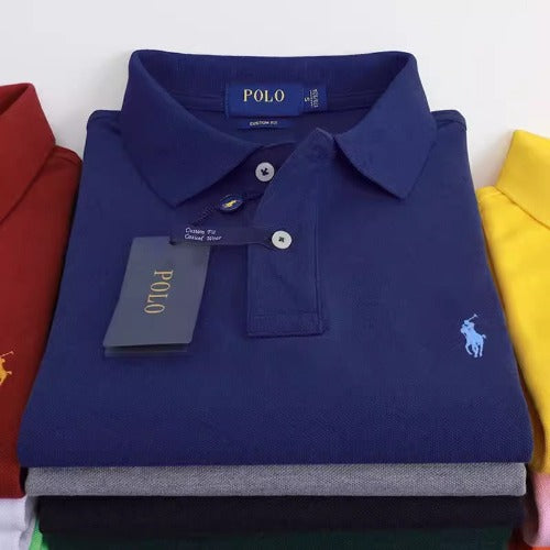 Importé - T-Shirt Polo Coton Homme Manches Courtes